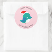 Gepersonaliseerde Bird Pink Holiday Gift Label Sti (Tas)