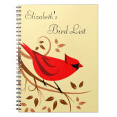 Gepersonaliseerde Bird Watcher Journal Notitieboek (Voorkant)