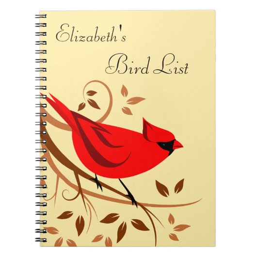 Gepersonaliseerde Bird Watcher Journal Notitieboek (Voorkant)