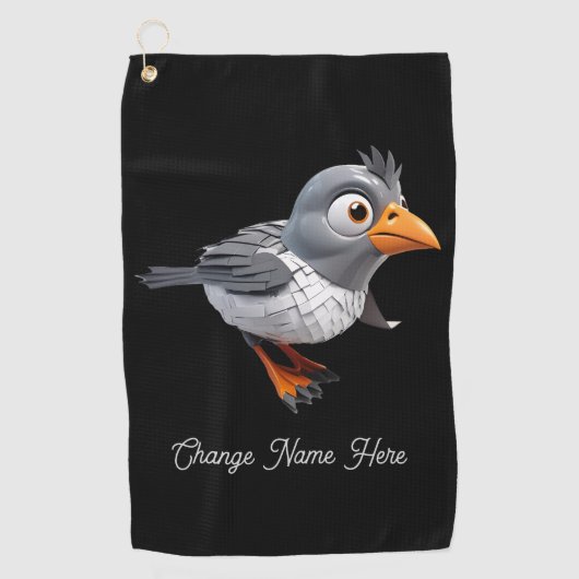 Gepersonaliseerde Birdie Golf Handdoek (Voorkant)