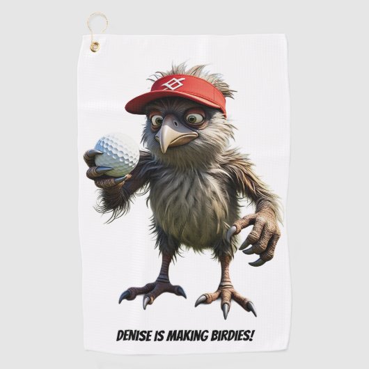 Gepersonaliseerde Birdies maken - Golfhanddoek (Voorkant)