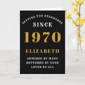 Gepersonaliseerde Birthday 1970 Loved Add Name Bla Kaart (Gele Bloem)