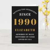 Gepersonaliseerde Birthday 1990 Loved Add Name Bla Kaart (Gele Bloem)