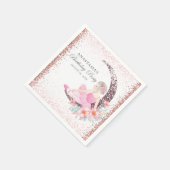 Gepersonaliseerde Birthday Ballerina Moon Glitter Servet (Hoek)