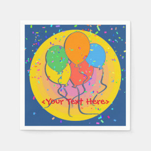 Gepersonaliseerde Birthday-ballonnen Napkins Servet