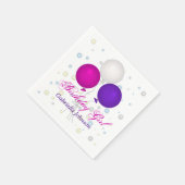 Gepersonaliseerde Birthday-ballonnen Napkins Servet (Hoek)