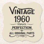 Gepersonaliseerde birthday black kartonnen onderzetters (Voorkant)