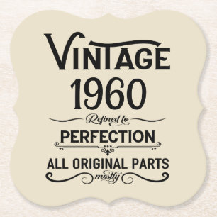 Gepersonaliseerde  birthday black kartonnen onderzetters