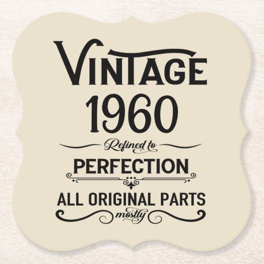 Gepersonaliseerde  birthday black kartonnen onderzetters (Voorkant)