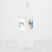 Gepersonaliseerde Birthday Boy Waterfles Etiket (Achterkant)