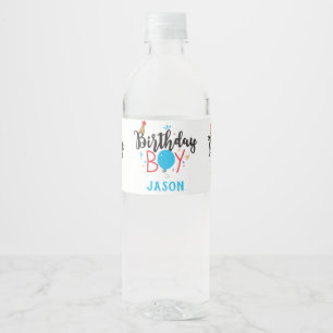 Gepersonaliseerde Birthday Boy Waterfles Etiket