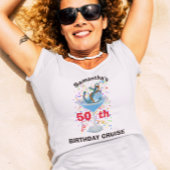 Gepersonaliseerde Birthday Cruise Cocktail Anchor T-shirt