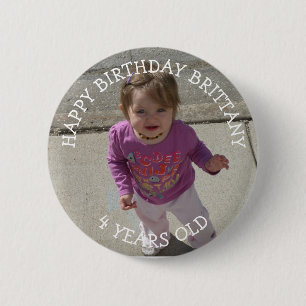Gepersonaliseerde Birthday Girl Button