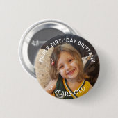 Gepersonaliseerde Birthday Girl Button (Voorkant /achterkant)