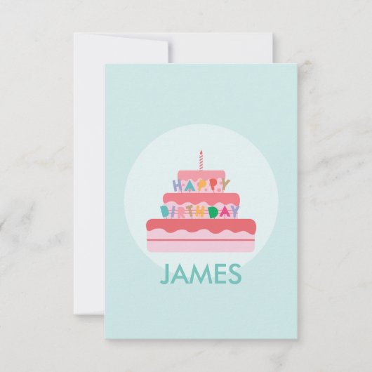 Gepersonaliseerde Birthday Kaart (Voorkant)
