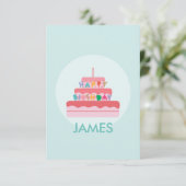 Gepersonaliseerde Birthday Kaart (Staand voorkant)