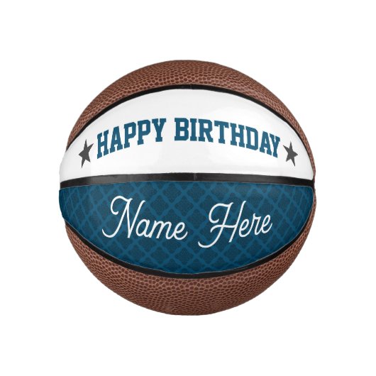 GEPERSONALISEERDE BIRTHDAY MINI BASKETBALL BASKETBAL (Voorkant)