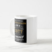 Gepersonaliseerde Birthday Retro  monogram koffie Koffiemok (Voorkant links)