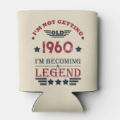 Gepersonaliseerde  birthday rood blauw blikjeskoeler (Achterkant)