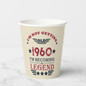 Gepersonaliseerde birthday rood blauw papieren bekers (Voorkant)