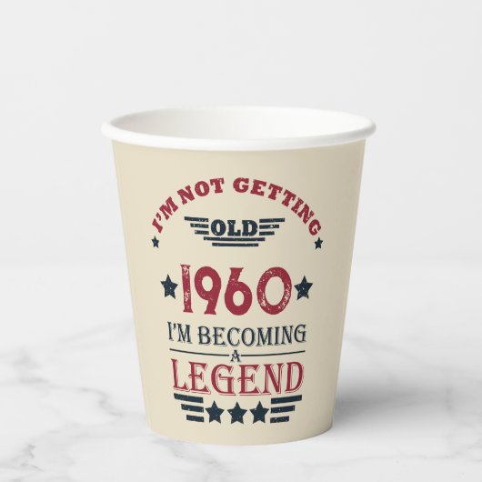 Gepersonaliseerde  birthday rood blauw papieren bekers (Voorkant)