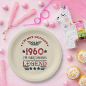 Gepersonaliseerde birthday rood blauw papieren bordje (Feest)