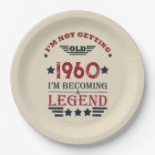 Gepersonaliseerde birthday rood blauw papieren bordje (Voorkant)