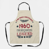 Gepersonaliseerde  birthday rood blauw schort (Voorkant)