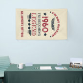 Gepersonaliseerde birthday rood blauw spandoek (Beurs)