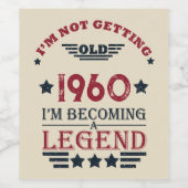 Gepersonaliseerde  birthday rood blauw wijn etiket