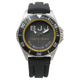Gepersonaliseerde BJJ Jiu Jitsu Bewerk naam en tea Horloge