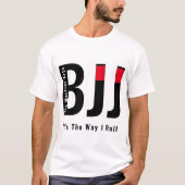 Gepersonaliseerde BJJ Jiu Jitsu Black Belt Mannen  T-shirt (Voorkant)