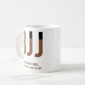 Gepersonaliseerde BJJ Jiu Jitsu Brown Belt Edition Koffiemok (Voorkant links)