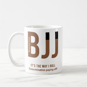 Gepersonaliseerde BJJ Jiu Jitsu Brown Belt Edition Koffiemok