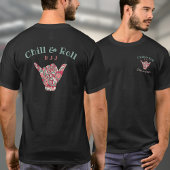 Gepersonaliseerde BJJ Jiu Jitsu Chill en Roll Shak T-shirt