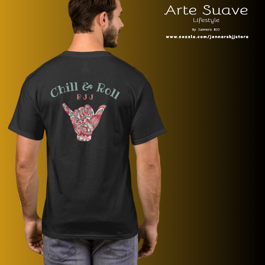 Gepersonaliseerde BJJ Jiu Jitsu Chill en Roll Shak T-shirt