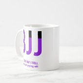 Gepersonaliseerde BJJ Jiu Jitsu Paarse Belt Editio Koffiemok (Voorkant links)