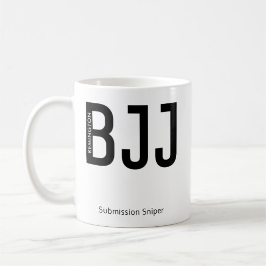 Gepersonaliseerde BJJ Jiu Jitsu Submission Sniper Koffiemok (Links)