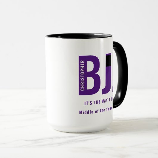 Gepersonaliseerde BJJ Way I Roll Jiu Jitsu Paarse  Mok (Voorkant rechts)