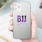 Gepersonaliseerde BJJ Way I Roll Jiu Jitsu Paarse Sticker (Telefoon)