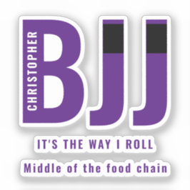 Gepersonaliseerde BJJ Way I Roll Jiu Jitsu Paarse  Sticker