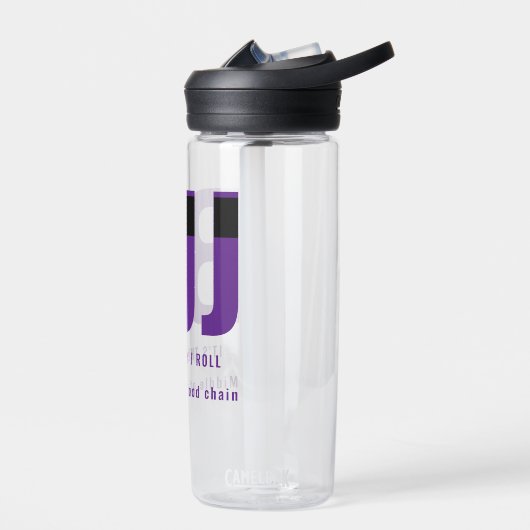 Gepersonaliseerde BJJ Way I Roll Jiu Jitsu Paarse  Waterfles (Links)