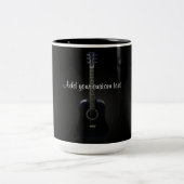 Gepersonaliseerde Black Acoustic Guitar Music Mok (Center)