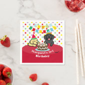 Gepersonaliseerde Black and Yellow Labradors Verja Servet (Insitu)