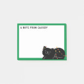 Gepersonaliseerde Black Cat Christmas Post-it® Notes (Voorkant)