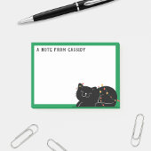 Gepersonaliseerde Black Cat Christmas Post-it® Notes