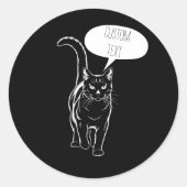 Gepersonaliseerde Black Cat Laptop Sticker (Voorkant)