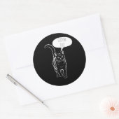 Gepersonaliseerde Black Cat Laptop Sticker (Envelop)