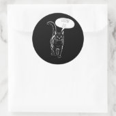 Gepersonaliseerde Black Cat Laptop Sticker (Tas)