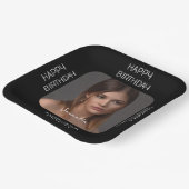 Gepersonaliseerde Black Cheers Photo Name Script Papieren Bordje (Gebogen)